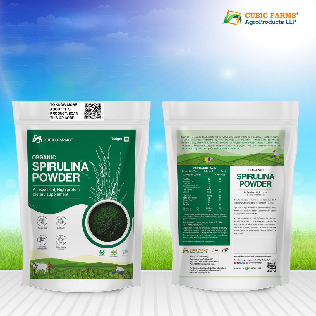 Cubic Farms Organic Spirulina Powder